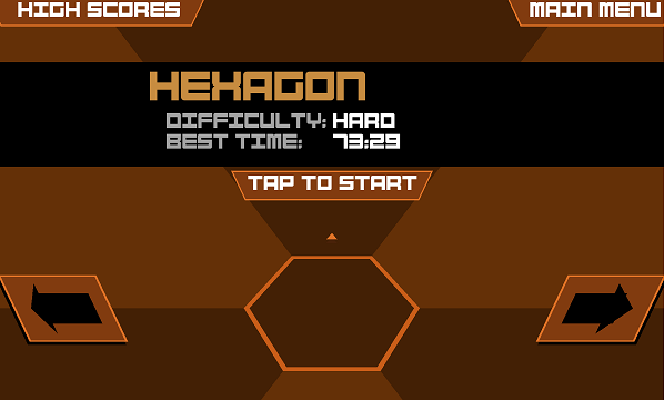 Selección de dificultad Super Hexagon