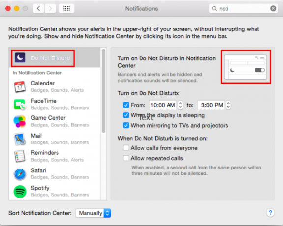 Cómo detener las notificaciones de iMessage en su Macbook DND 627x500