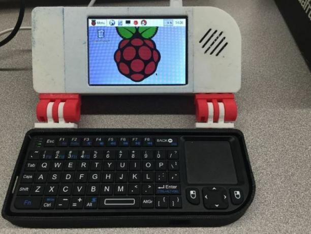 Portátil de bolsillo Raspberry Pi impreso en 3D