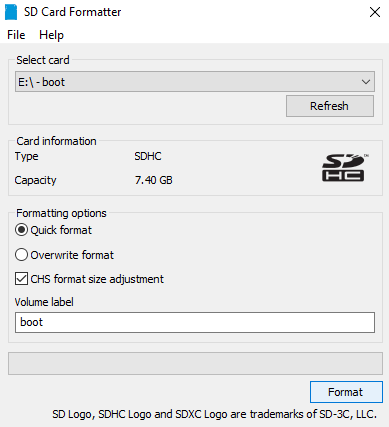 Formatee la tarjeta microSD de su Raspberry Pi