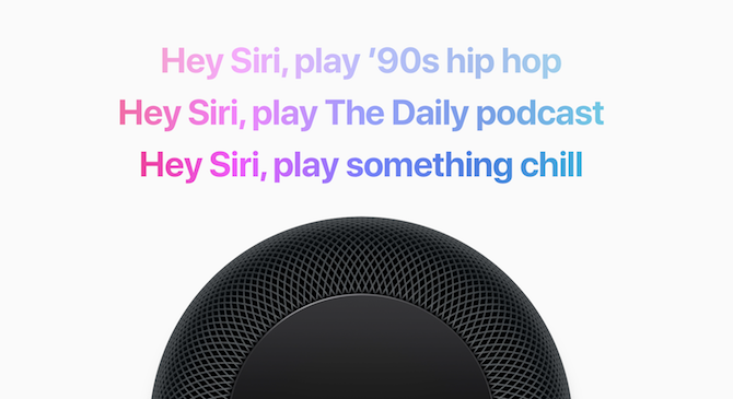 Comandos de música de Siri HomePod