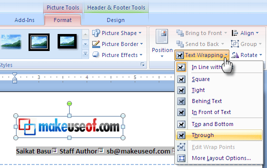 Cómo crear papelería personalizada con un membrete rápido en Microsoft Word 2007 MSWord06