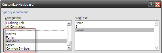 Configurar teclas de acceso directo personalizadas en MS Word y hacer una hoja de trucos Personalizar teclado4