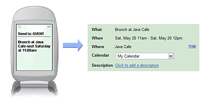 calendario de sms a google