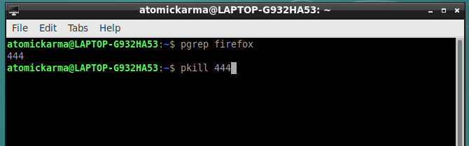 Mata una aplicación de Linux con el comando pkill