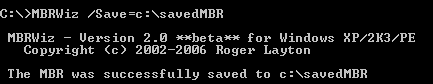 Guardar, restaurar, arreglar un MBR roto con MBRWizard [Windows] savembr