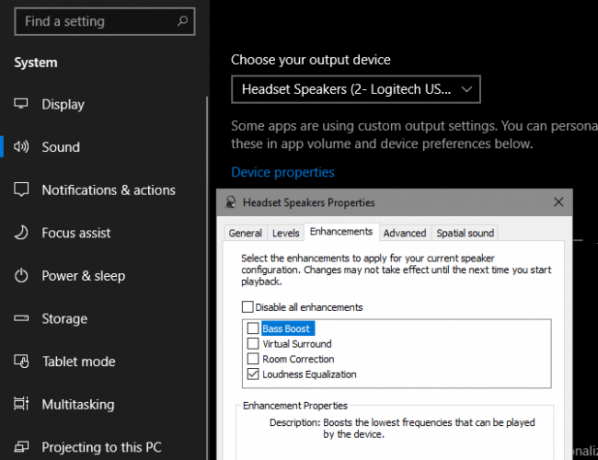 Mejoras de sonido de Windows
