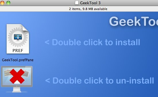 GeekTool - Muestra información del sistema en Mac en el estilo 01a Instalación de GeekTool 3