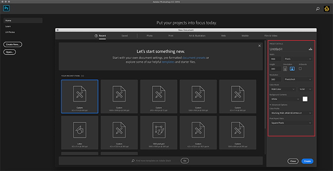 Configure su archivo de botones 3D en Photoshop