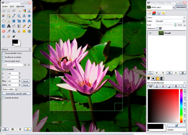 Esta es una captura de pantalla de uno de los mejores programas de Windows llamado GIMP