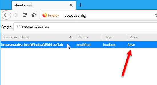 15 consejos para usuarios avanzados que debes conocer para las pestañas de Firefox 45 Cerrar ventana con la última pestaña desactivada