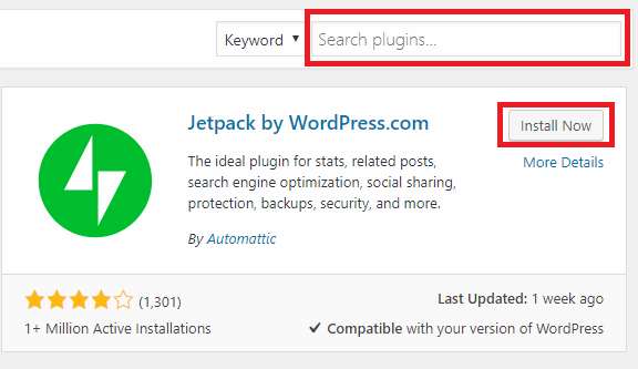 Cómo instalar y configurar Jetpack en su sitio de WordPress wordpress install jetpack