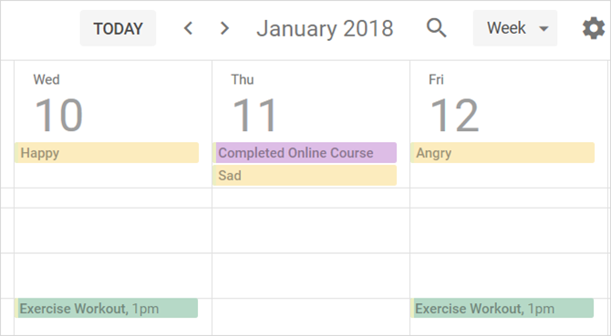 Google Calendar diario personal