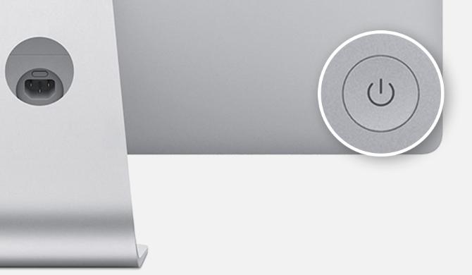 botón de encendido del iMac