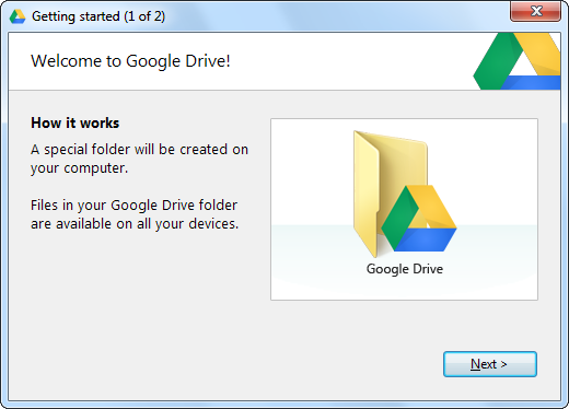 Esta es una captura de pantalla de uno de los mejores programas de Windows llamado Google Drive