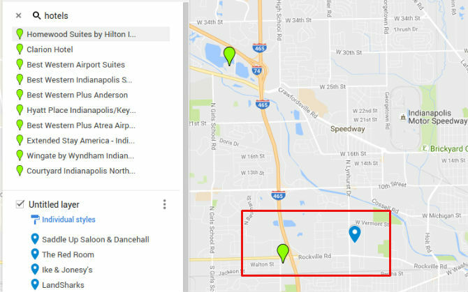 Google Maps Layer Hotels Más