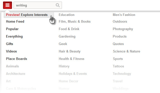 Pinterest - Explore los intereses
