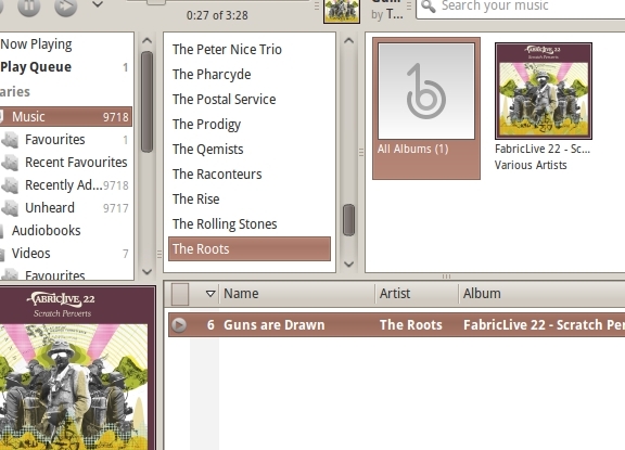 Banshee 2.0 - Un reproductor multimedia completo, Streamer y herramienta de podcast [Linux] artistbrowser