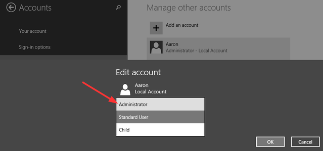 6.2 Editar nueva cuenta de usuario local - admin