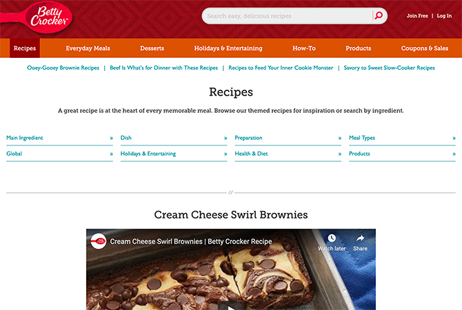 Recetas de Betty Crocker