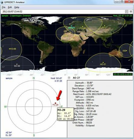 predecir software de satélite