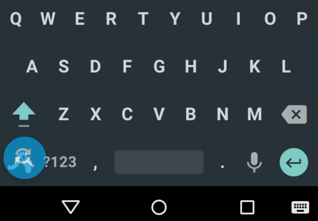 Icono de entrada de teclado flotante
