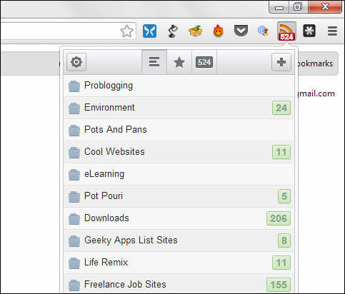 Lector local - 6 excelentes extensiones RSS para Chrome rss chrome extension06