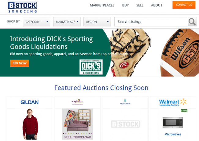 ventas de liquidación de bstock