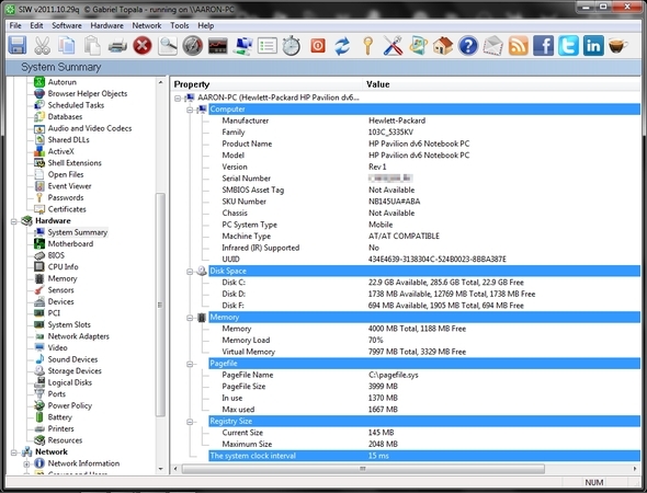 ¿Recibió la PC que ordenó? Averigüe con estas herramientas de información del sistema [Windows] Resumen del sistema SIW