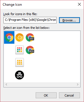 Cambiar el ícono de una aplicación de Windows