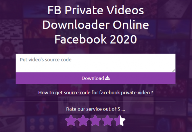 Captura de pantalla de FB Private Videos Downloader Online