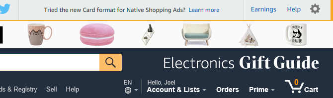 La guía de compras de Amazon amazon shopping navigation