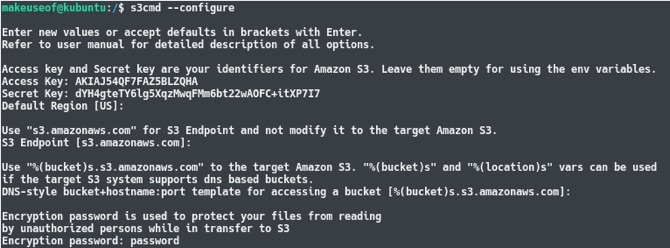 dispositivo de respaldo amazon s3 linux