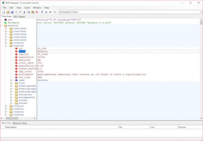 Bloc de notas XML 2007