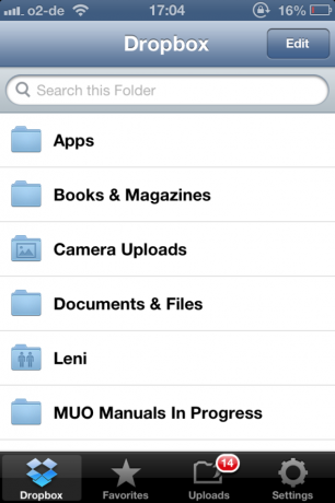 Dropbox: una de las aplicaciones imprescindibles si tienes una lista de carpetas de Dropbox para iPhone