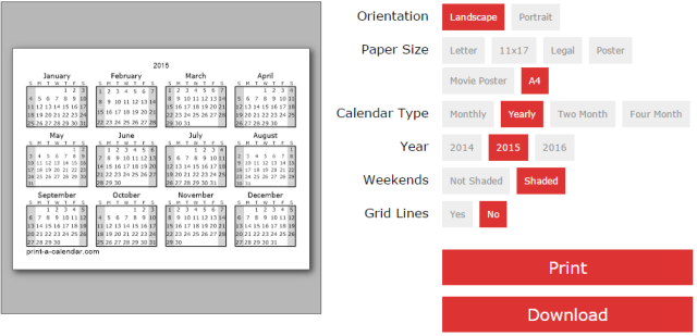 Hacer una plantilla de calendario