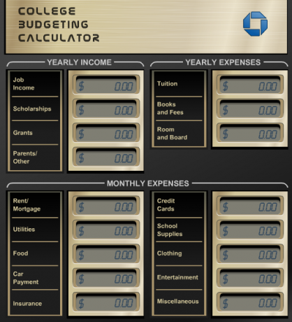 calculadora de presupuesto mensual