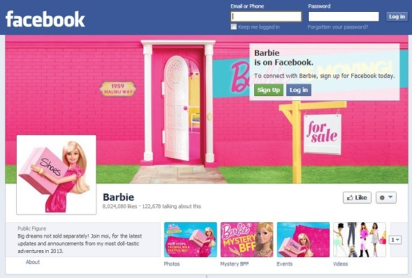 10 personajes de ficción que son increíblemente populares en Facebook facebook barbie