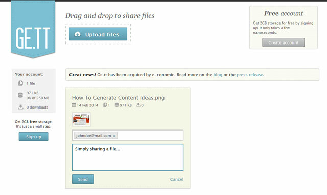 Compartir archivos con Ge.tt