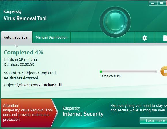 Comprueba tu PC de forma rápida y gratuita con el escáner de Kaspersky Virus Removal Tool5