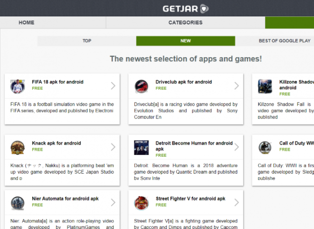 Navegue por el sitio web de GetJar en su PC