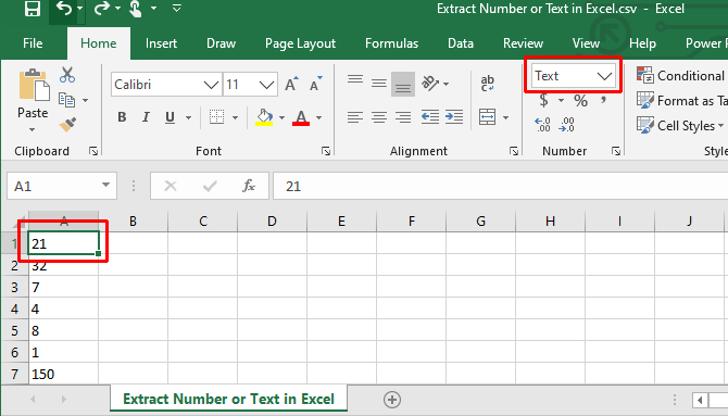 Números formateados como texto en Excel.