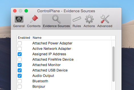 Automatice la configuración de Mac en función de su ubicación con las fuentes de evidencia ControlPlane controlplane