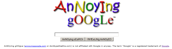 12 miradas alternativas a su página de búsqueda de Google annoyinggoogle