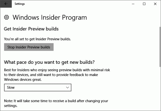 Cómo obtener la actualización de Windows 10 Creators ahora Windows 10 Insider Preview Configuración de compilación 670x463