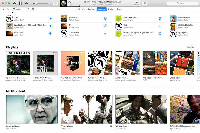 Buscar videos musicales de Apple