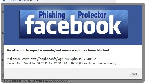 estafas de phishing de Facebook y piratería