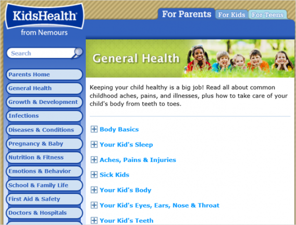 web general de kidshealth