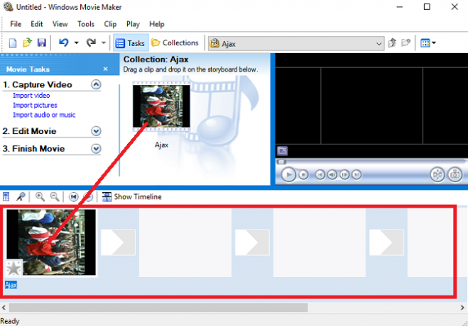 Cómo rotar archivos de video en tu Mac y PC Movie Maker rotar storyboard 670x467