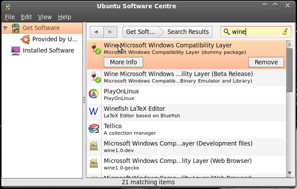 Instalar Wine te permite ejecutar el software de Windows en Linux